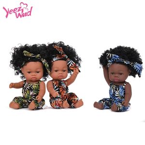 Poupée Reborn Noire Cheveux <span class=keywords><strong>Afro</strong></span> 35 cm 14 pouces Poupée Bébé Nouveau-né Entièrement en Silicone Jouets pour Bébés Poupées Noires <span class=keywords><strong>Afro</strong></span>-américaines - Product Image 1