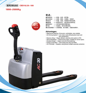 Transpaleta hidráulica eléctrica de 1800 kg, transpaleta hidráulica motorizada CBD18-180 - Product Image 4