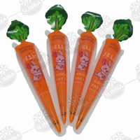 Vente en gros de bonbons Halal cartoon en forme de carotte boisson sucrée saveur fruitée bâton gelée pouding enfants boîte d'emballage en vrac