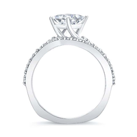 Bague de luxe bijoux en argent Sterling 925 Double couche princesse coupe Moissanite bague de fiançailles pour les femmes