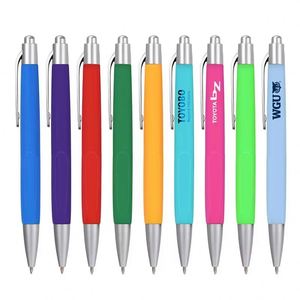 Stylos à bille en plastique ABS orange de 1,0 mm avec logo personnalisable, vente en gros, pour hôtels, conférences, signature, publicité, stylos personnalisables - Product Image 3