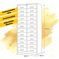 Armoire de classement métallique blanche à 24 tiroirs verrouillable pour bureau, hôpital, laboratoire, école - Vente en gros