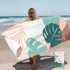 שאנדונג ג'ינקסין בד קטיפה מיקרופייבר מודפס בהתאמה אישית מגבת חוף ללא חול