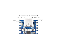 Papan Pengembangan Mini Waveshare ESP32-H2-Zero dengan SoC ESP32-H2FH4S Inti RISC-V 96MHz Flash 4MB Nirkabel BLE/Zigbee/Thread
