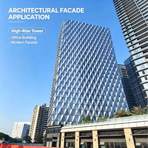 Système de façade rideau architectural moderne pour les tours commerciales et les immeubles de bureaux de grande hauteur - Product Image 1