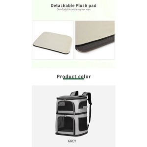 Sac à dos pour animaux de compagnie de luxe à double couche, le plus populaire de 2022, fabriqué par une usine BSCI, sac à dos souple pour chat et autres animaux de compagnie. - Product Image 2
