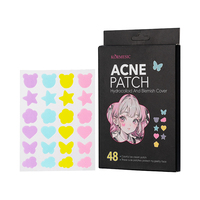 KORMESIC 48 pièces/boîte en gros hydrocolloïde soins de la peau acné Patch étanche fleur étoile coeur papillon coloré acné bouton