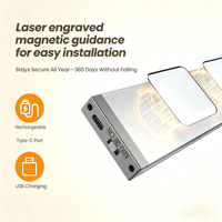 Veilleuse à détecteur de mouvement Mart, rechargeable par USB, magnétique et sans perçage, lumière d'ambiance pour couloir, chevet et escalier