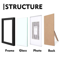 Cadre photo en bois MDF moderne et simple, vente chaude, montage mural, table, affichage, 4x6, 5x7, 8x10, 11x14, 16x20, A4