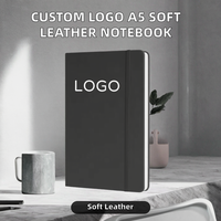 Carnet de notes A5 en cuir PU souple de haute qualité, couverture rigide, reliure cousue, pour l'école, les réunions d'affaires, fournitures de bureau