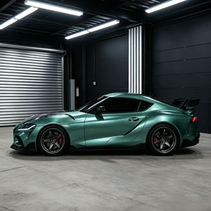 Vinilo Metalizado Verde Río para Envolver, Película de PET Anti-Amarilleo para la Transformación Diaria del Exterior del Automóvil - Product Image 1