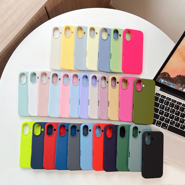 Liquid Silicone Solid Color Phone case for iPhone 16 Pro Max 16 Plus 16 Pro 15 14 13 12 11