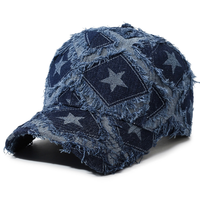 Gorra de béisbol a cuadros con estrellas, estilo vaquero desgastado, ajustable, informal, unisex, para streetwear, gorras de béisbol