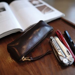 Nuevo Estuche para Lápices de Cuero Suave con Cierre Retro Wild Horse, Simple, de Gran Capacidad, para Almacenamiento de Lápices - Product Image 2