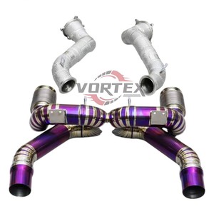 Tubo de Escape Recto Vortex de Titanio con Acabado Azul Quemado de 1.2 mm de Grosor para McLaren 720S 4.0T V8 2017-2023 Estilo Pista - Product Image 4