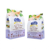 Sachet alimentaire pour animaux de compagnie en PE à fermeture éclair, imprimé sur mesure, à fond plat et à huit soudures latérales, pour aliments pour chiens crûs lyophilisés, vente en gros et stockage au détail