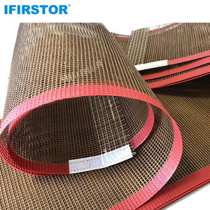 Kolay temiz yapışmaz küçültme sarma makinesi ısı tüneli gıda sınıfı PTFE fiberglas açık örgülü konveyör bant - Product Image 5