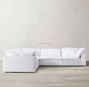 Hot Design Nordic Style Sofa Bed Modern Living Room Furniture Cloud Sofa Set L Shape Sectional Modular Sofa