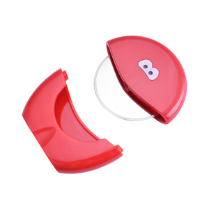 Pizza Cutter Stainless Steel Round Single Wheel Red Non Slip For Home Use - Product Image 2