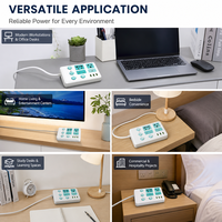 Bloc de charge universel à commande indépendante avec 3 prises CA et triple USB Type C pour écoles, hôpitaux et dortoirs – Fourniture directe usine