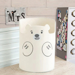Free Cute INS Japanese Simple <b>Desktop</b> Stationery Bear Little Pen <b>Holder</b> and <b>Phone</b> <b>Holder</b> Plastic Makeup Brush /Storage - Product Image 3