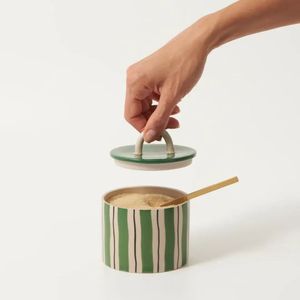 Custom Ceramic Tea Sugar Salt Jars for Home Decoration Metal <strong>Candle</strong> Holders <strong>Lanterns</strong> <strong>Candle</strong> Jars - Product Image 6