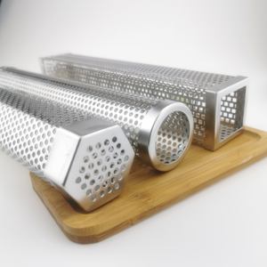 304 pipa de humo de barbacoa de acero inoxidable de grado alimenticio Hexagonal 12 "6" Red de humo barbacoa tubo de malla de humo - Product Image 4