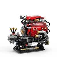 Blocs de construction moteur Bugatti V8 électrique BGT, jouet d'assemblage de moteur, vente chaude