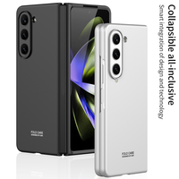 Coque pliable ultra-fine GKK 2023 pour Samsung Galaxy Z Fold 5, protection complète, étui de téléphone, luxe léger