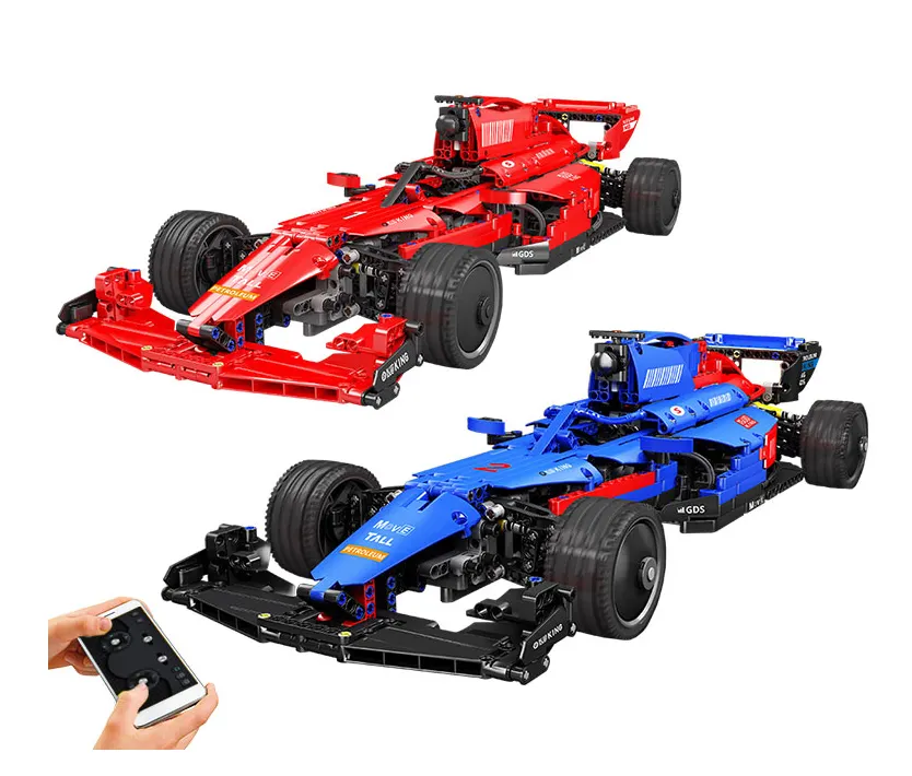 Molde de tijolos de brinquedo, carro de corrida super esportiva de fórmula king 18024, com motor, velocidade, veículo, app, controle remoto, kits de modelo de carro de corrida