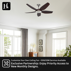56 inch wood grain 5-blade Nordic modern bedroom living room <b>ceiling</b> fan with LED <b>lights</b> - Product Image 5