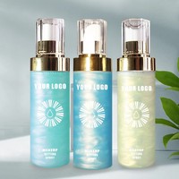 Spray Fixateur de Maquillage Minéral 100ml Marque Privée, Contrôle du Sébum, Logo Personnalisé, Végan, Scintillant Rose Doré, Résistant à l'Eau