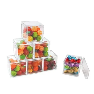 方形亚克力盒糖果喜好立方体定制模具注射亚克力透明糖果盒带礼品盒托盘