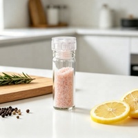 Moulin à sel et à poivre réglable de 110 ml, moulin à épices en plastique PC et verre, durable, indispensable en cuisine
