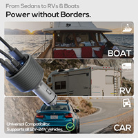 Adaptor Pemantik Rokok Mobil Starmini 2/3-in-1 Starlink Laris Manis, Konverter Step-Up DC 12V ke 24V 80W QC3.0 ODM/OEM