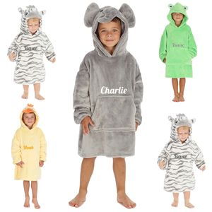 OEM ODM Personnalisable 100% Polyester Hiver Surdimensionné Polaire à Capuche Couverture pour Adultes Enfants Peluche Portable Hoodie Motif <span class=keywords><strong>Plaid</strong></span> - Product Image 2