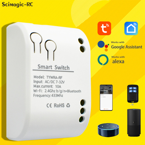 2CH tuya wifi thông minh điện cổng nhà để xe cửa truy cập động cơ chuyển đổi 5V DC 7-32V tiếp sức mô-đun RF433 từ xa Alexa - Product Image 4