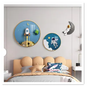 ArtUnion – toile pour enfant, autres peintures, art nordique moderne, peinture d'astronautes, planètes, art mural, toile de décoration pour la maison