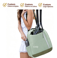 Sac à dos de tennis matelassé pour femme, sac de transport portable pour raquettes de tennis, grand sac de sport pour l'entraînement de pickleball