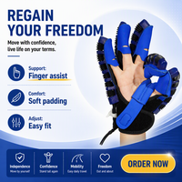 Masseur de main, entraîneur de rééducation des doigts, appareil d'exercice de flexion de la main, gants robotiques électriques pour AVC hémiplégique, gants miroir ISO
