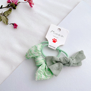 Er Niu. Korean Style Spring New 2-Piece Hair Tie Set: Candy Color Twill Hair Band for Girls - Product Image 3
