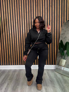 RUIQUWIN OEM Conjunto de ropa deportiva para mujer 2025 Moda suelta Sudaderas con capucha Conjunto de pantalón de 2 piezas Conjunto de chándal - Product Image 3