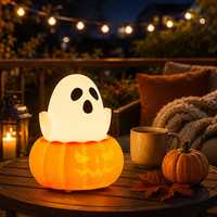 Veilleuse fantôme d'Halloween en silicone LED rechargeable pour cadeaux amusants pour enfants, femmes, garçons et filles