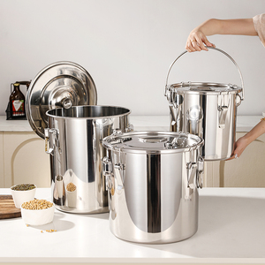 Wadah penyimpanan logam Stainless Steel, wadah penyimpanan cair kaleng makanan kedap udara untuk susu/madu/minyak/BIR - Product Image 2