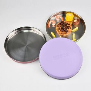 9 Inch Non-Slip Stainless Steel Dinner & Snack Plates with Silicone Sleeve Dishwasher Safe <b>Kids</b> <b>Dining</b> Non-Divided Design - Product Image 3