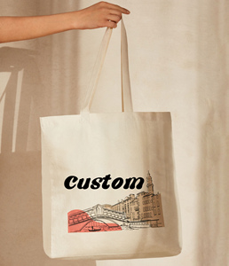 กระเป๋าผ้าแคนวาสผ้าฝ้ายสำหรับผู้หญิงกระเป๋าช็อปปิ้งแบบใช้ซ้ำได้ออกแบบโลโก้ได้ตามต้องการ - Product Image 6