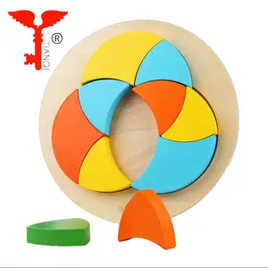 Kinder lernen geometrische pädagogische Montessori Spielzeug Holz Tangram Puzzle