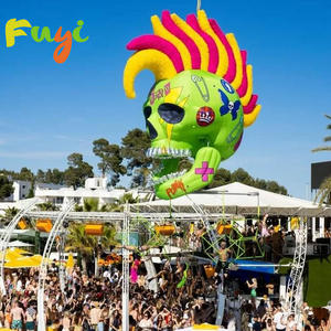 Marioneta de Cabeza de Calavera Inflable Grande Personalizada para Festivales / Disfraz de Cabeza de Esqueleto Inflable para Halloween - Product Image 2