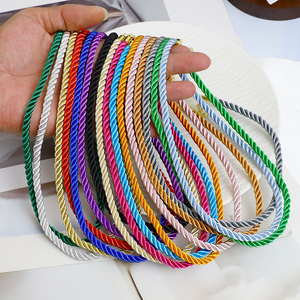 Multi cores Twisted Cotton <span class=keywords><strong>Thread</strong></span> Twisted Summer Colors Rope Necklace <span class=keywords><strong>Chain</strong></span> Acessórios para Beach Jewelry Making - Product Image 2
