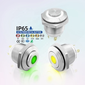 Benlee Kim Loại chuyển đổi ON-OFF thiết lập lại Start-Stop <span class=keywords><strong>mini</strong></span> <span class=keywords><strong>LED</strong></span> ánh sáng IP67 <span class=keywords><strong>push</strong></span> <span class=keywords><strong>button</strong></span> 12V chiếu sáng thiết bị chuyển mạch không thấm nước 16/19/22mm - Product Image 1